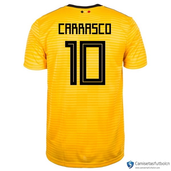 Camiseta Seleccion Belgica Segunda equipo Carrasco 2018 Amarillo
